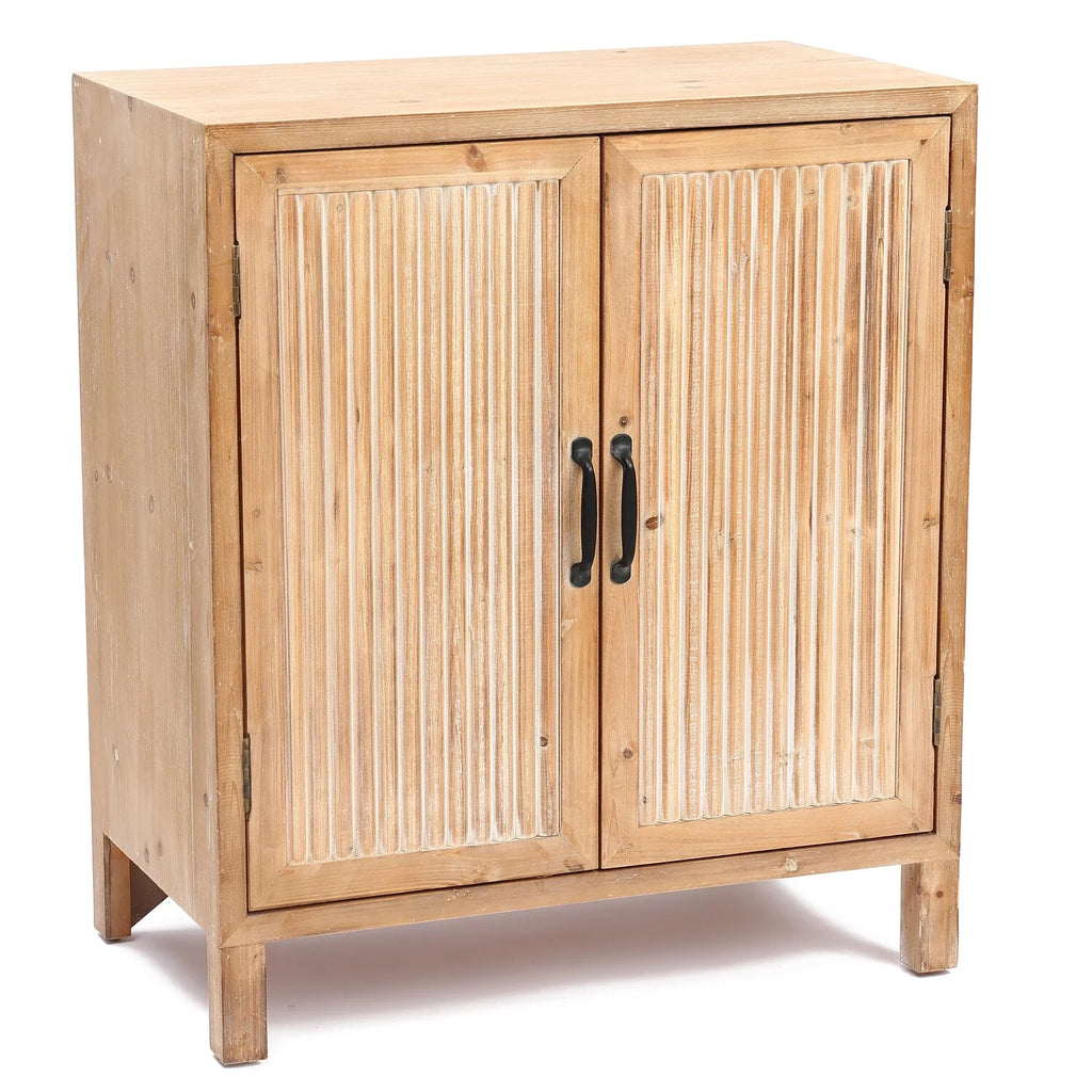 Natural Wood 2-Door Storage Cabinet T9168