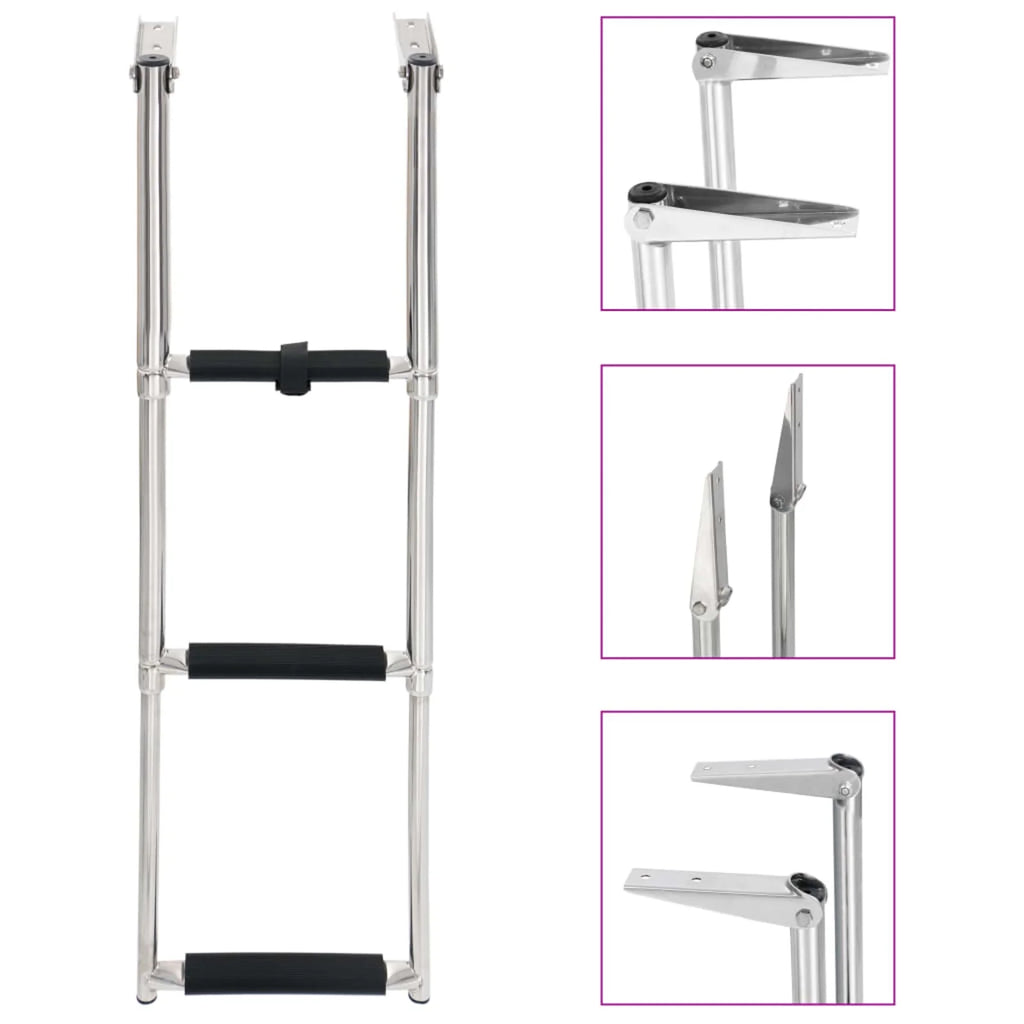3-step Stainless Steel Folding Boarding Ladder D930
