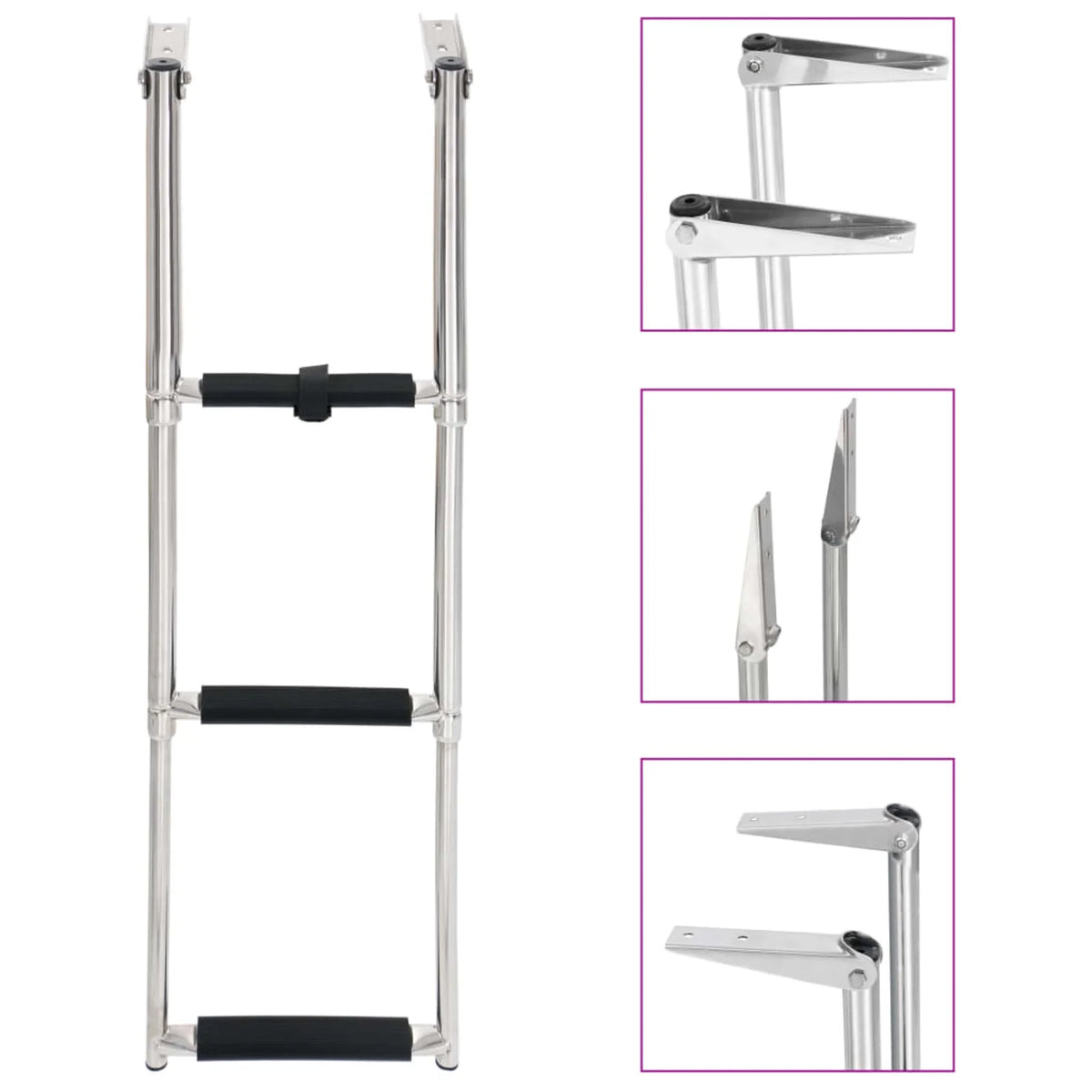3-step Stainless Steel Folding Boarding Ladder D930