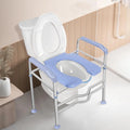 Raised Toilet Seat with Handles and Soft Seat, up to 400lbs Commode Chair N3184