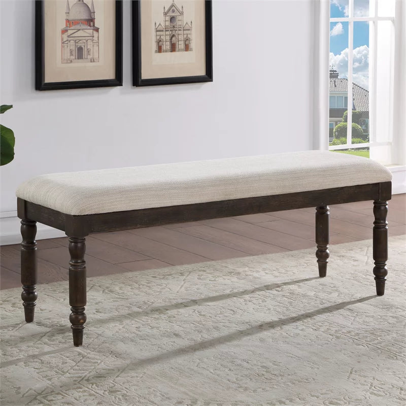 Washed Espresso Wood 9-piece Dining Set G182