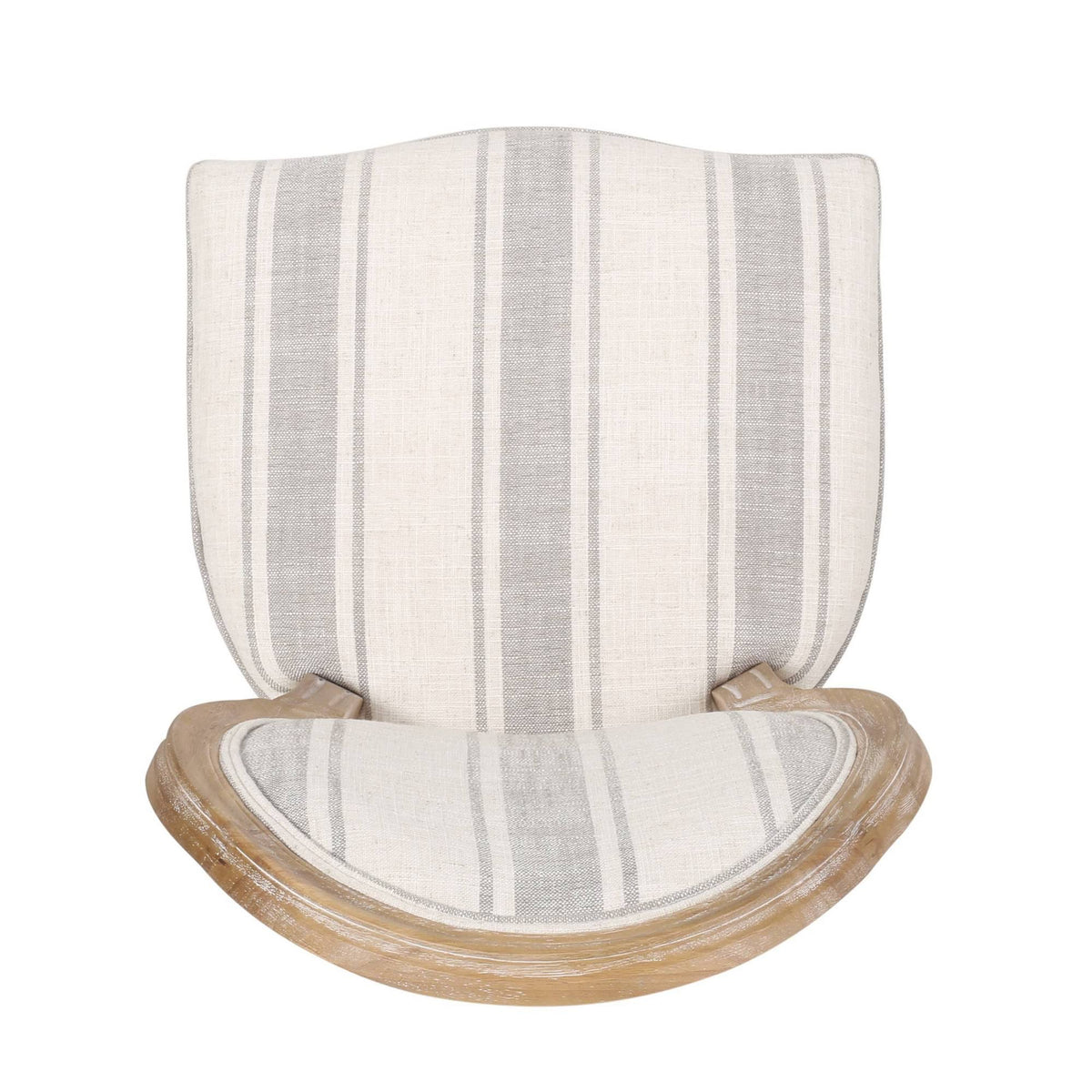 Dining Chair Set of 4 Gray Stripes Light Beige Natural K9404