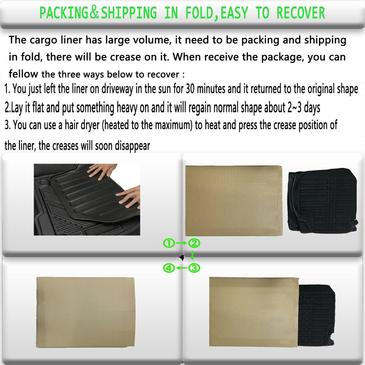 All Weather Rear Cargo Trunk Tray Floor Mat D659