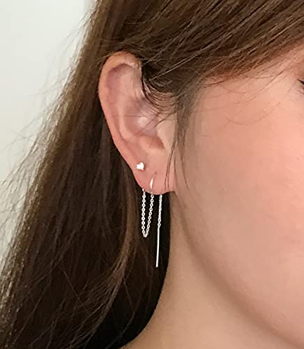 14k Gold Filled Double Piercing Earrings with Cubic Zirconia X679