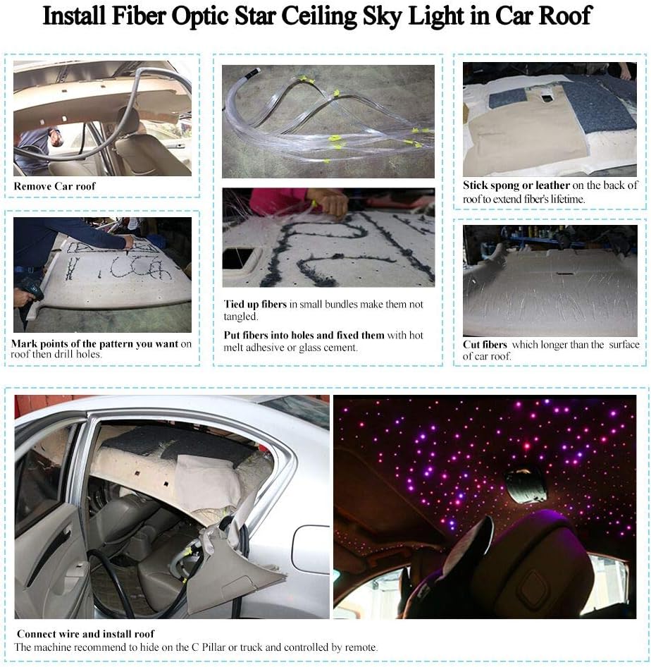 6W APP Control Fiber Optic Star Ceiling Light Kit M55293
