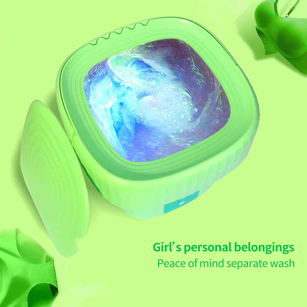 Mini Foldable Washer and Spin Dryer (Green) I148229