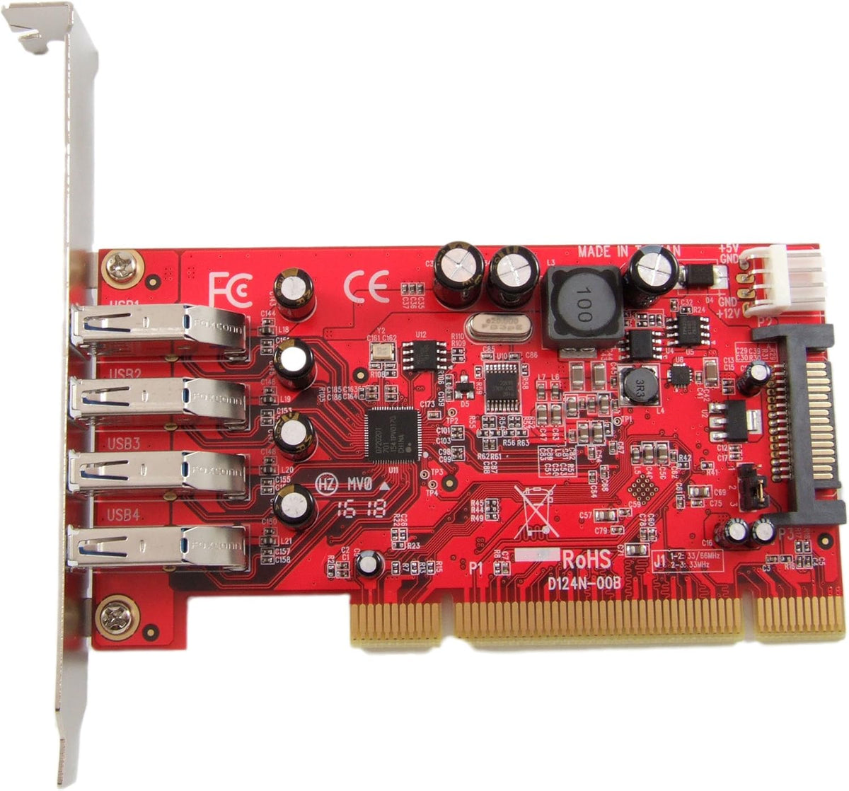 USB 3.0 4-Port Low Profile PCI Host Adapter Card S768111