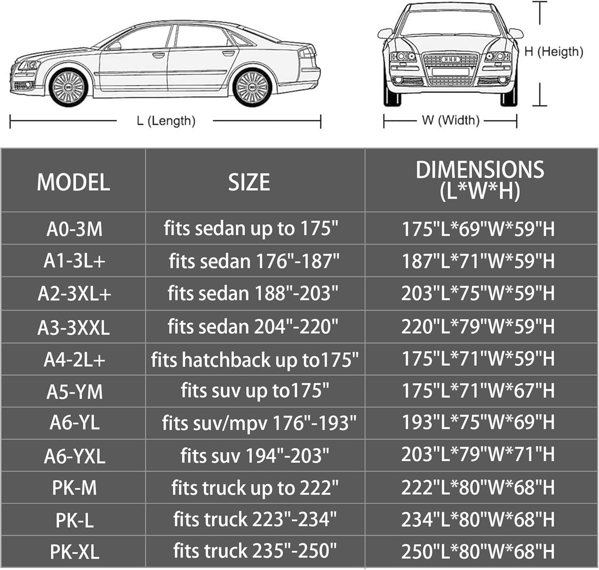 Waterproof All Weather Outdoor Car Cover with Zipper R286