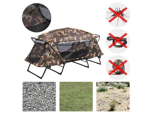 Folding Camping Tent Cot with Rain Fly Y8928