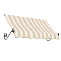 8.375 ft Fixed Awning Acrylic Fabric, Linen/White Stripe U1622