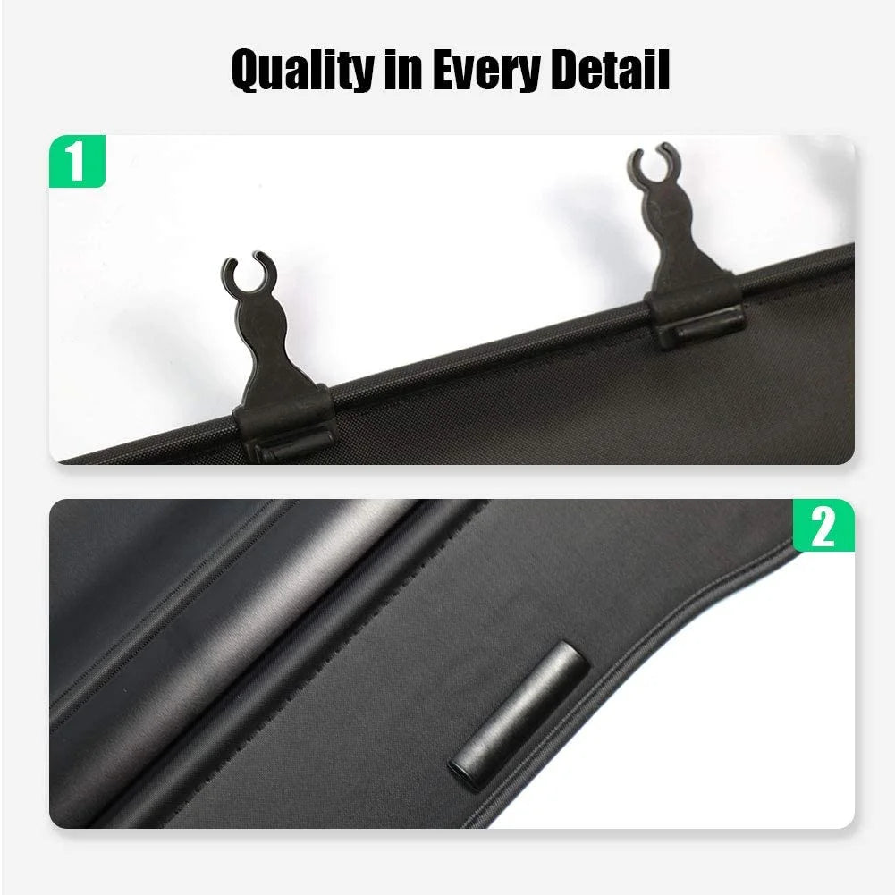 Retractable Cargo Cover for Subaru Forester SUV, Black Rear Trunk Privacy Shade I3868