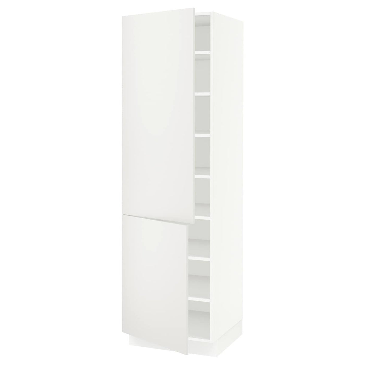 White High Cabinet with Shelves and 2 Doors C8906