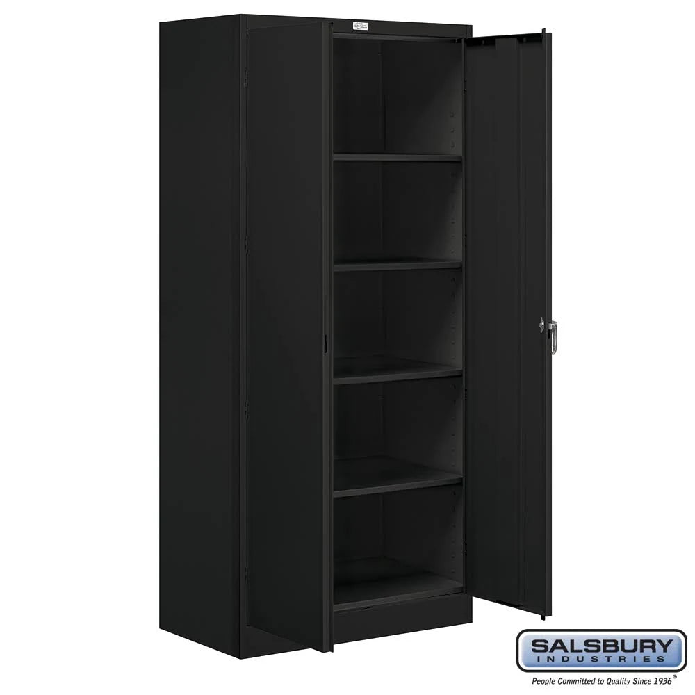 78 in. H x 18 in. D Black Storage Cabinet D870