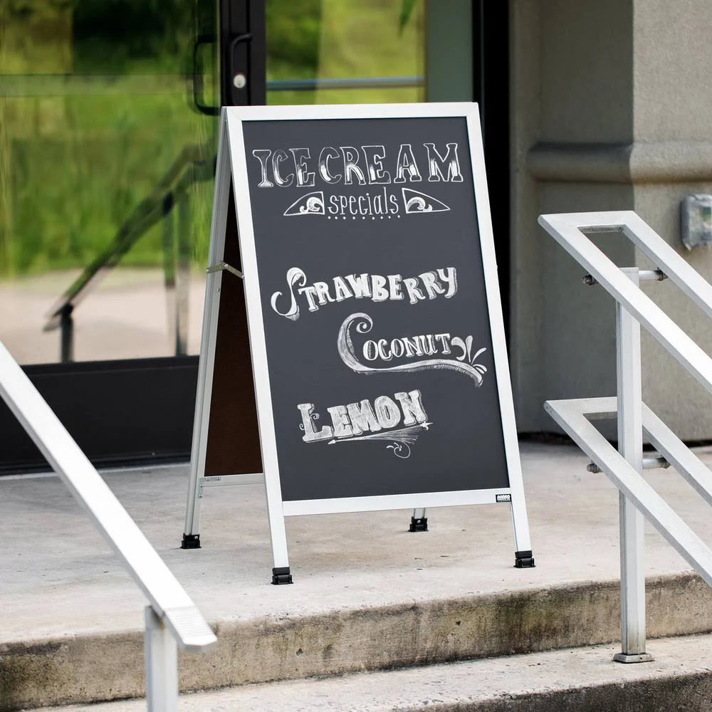 Composite Sidewalk Chalkboard Aluminum U52946