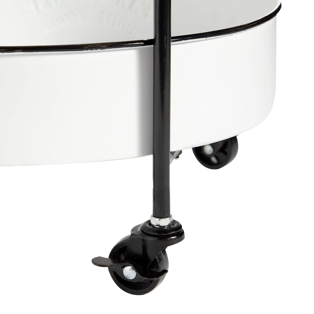 White Metal Storage Cart T14128