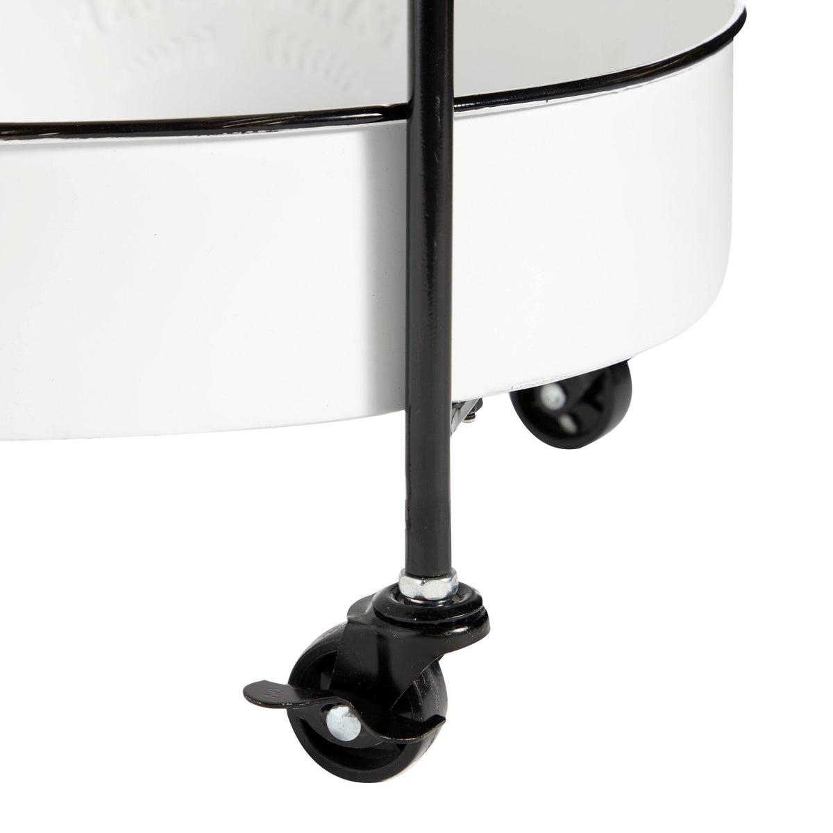 White Metal Storage Cart T14128