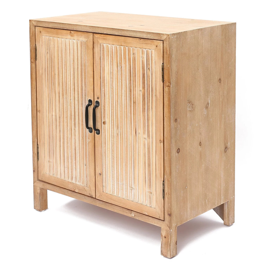 Natural Wood 2-Door Storage Cabinet T9168