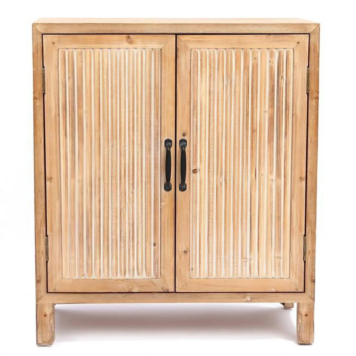 Natural Wood 2-Door Storage Cabinet T9168