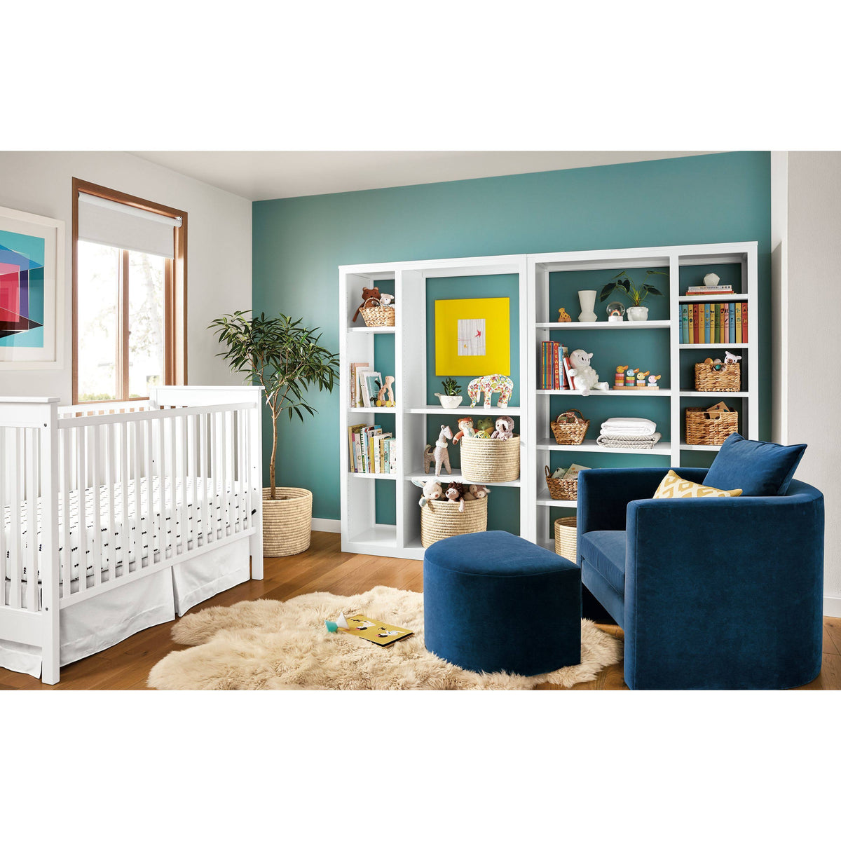 Modern Nest Crib with Toddler Bed Frame Conversion Rail G441