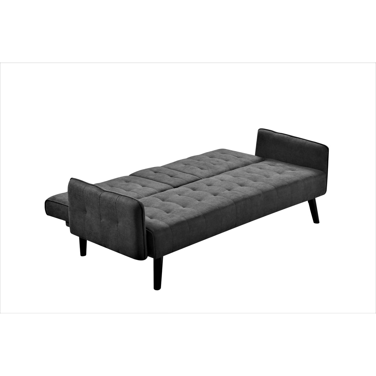 Grey Tufted Upholstered Futon Sleeper C46518
