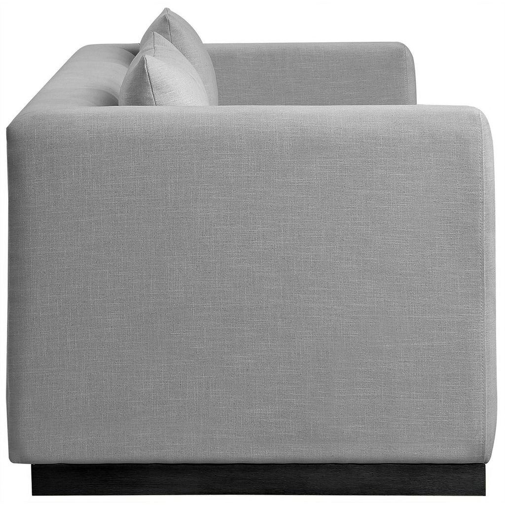 Grey Linen Textured Fabric Sofa V513