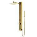 2-Jet Shower Panel System with Hand Shower Wand in Matte Brushed Gold W5417