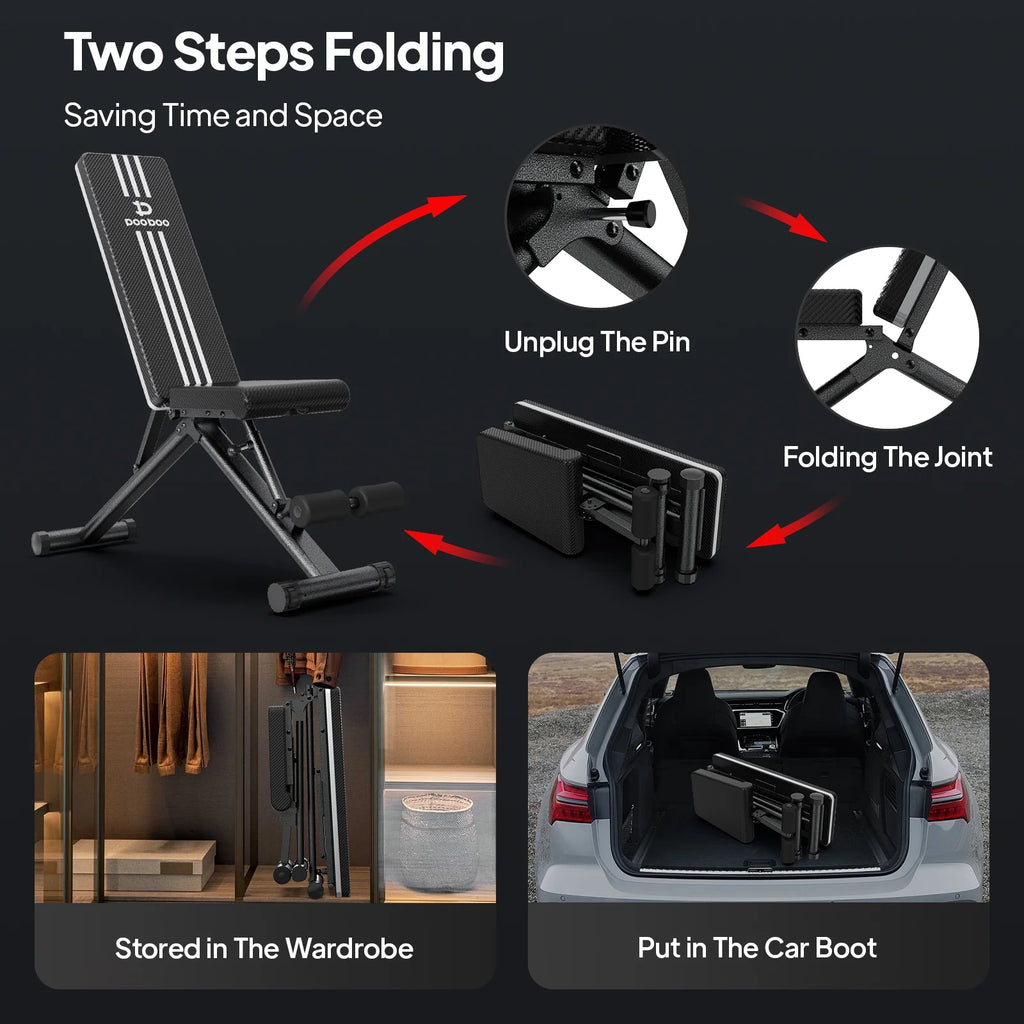 Foldable Adjustable Weight Bench Q159
