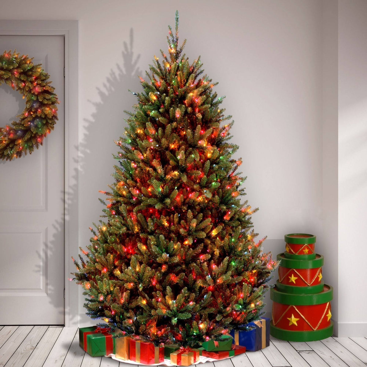 6.5 ft Natural Fraser Medium Fir Tree with Multi-Color Lights C162231