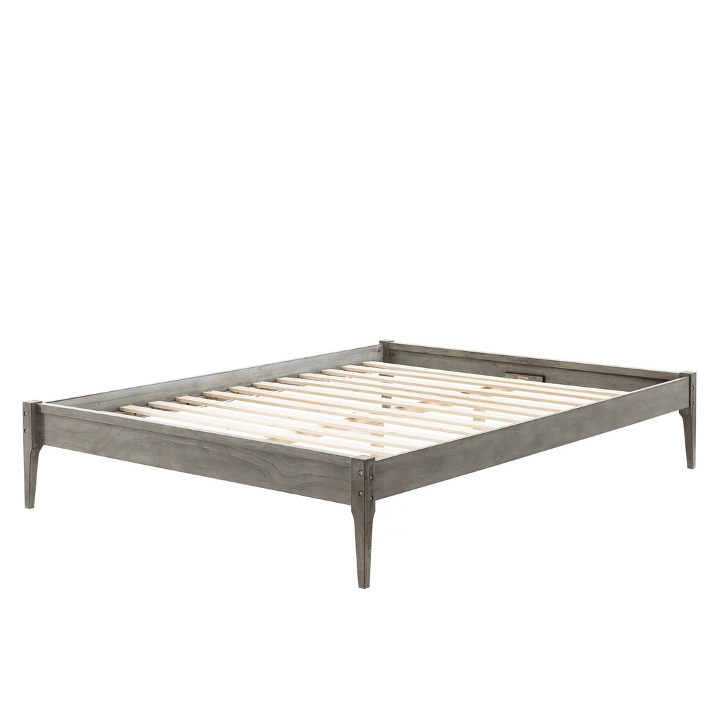 Twin Size Wood Platform Bed Frame I53884