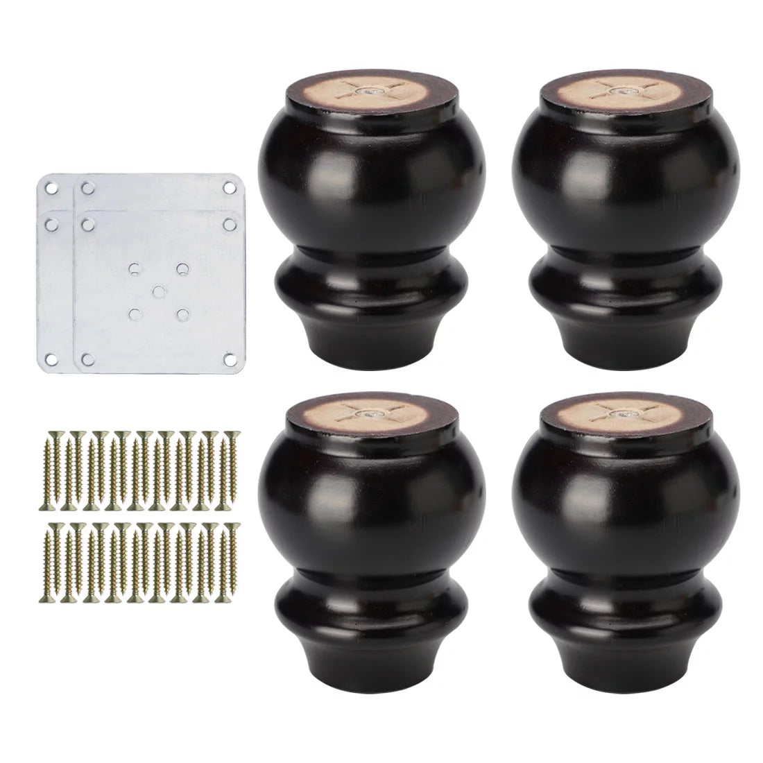 4" Wood Furniture Leg 4 Pack V7686