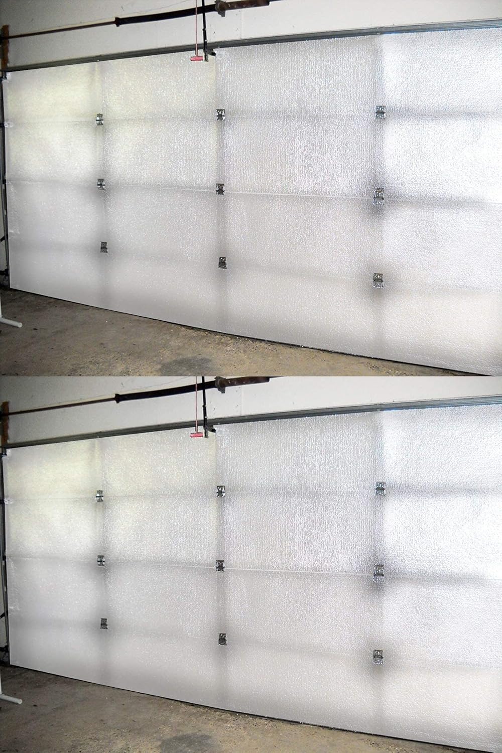 White Reflective Foam Core 2 Car Garage Door Insulation Kit 18FT x 8FT B331952