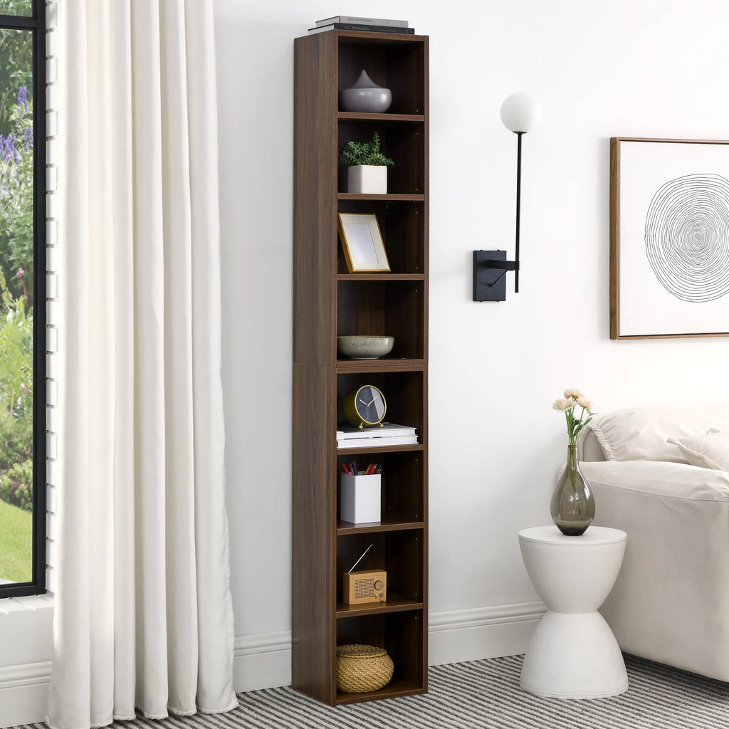 8-Tier Media Tower Rack with Adjustable Shelves C474799