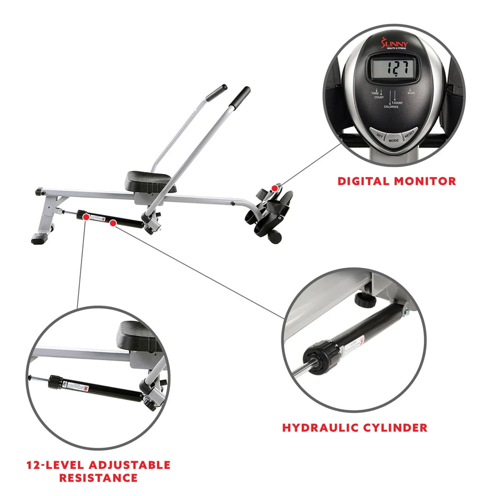 Full Motion Hydraulic Cylinder LCD Monitor Rowing Machine B4890