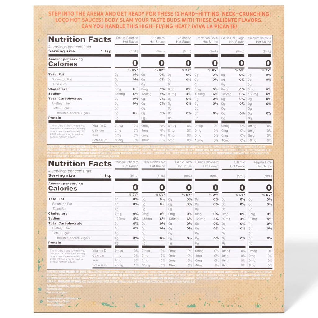 Hot Sauce Sampler, Set of 12 C3214