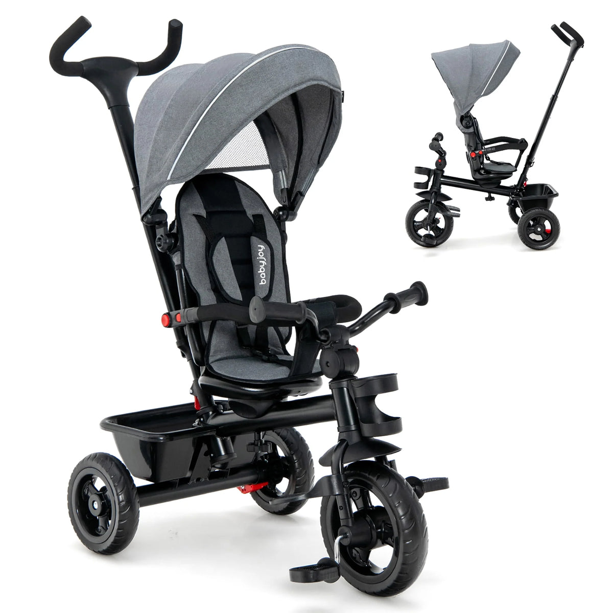 4-in-1 Baby Tricycle Pink T725046