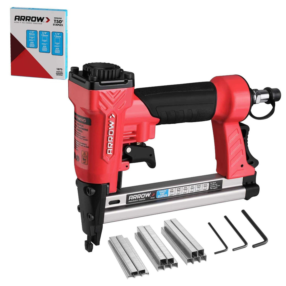 Oil-Free Staple Gun with 3750 Pieces T50 1/4 M6667
