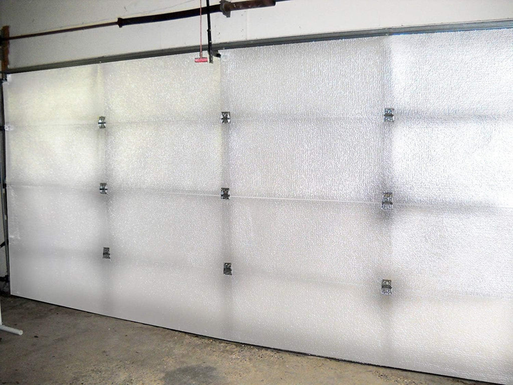 White Reflective Foam Core 2 Car Garage Door Insulation Kit 18FT x 8FT B331952