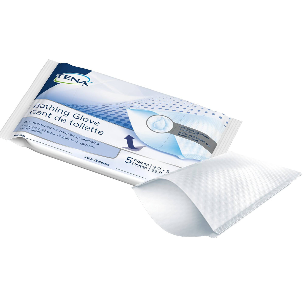 Bathing Glove Wipe Soft Pack Scented Case of 225 C9134