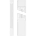 Fluted PVC Pilaster with Capital and Base (Pair) S706