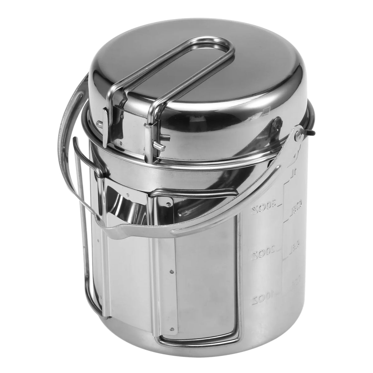 1L Stainless Steel Cooking Kettle with Foldable Handle Z76896