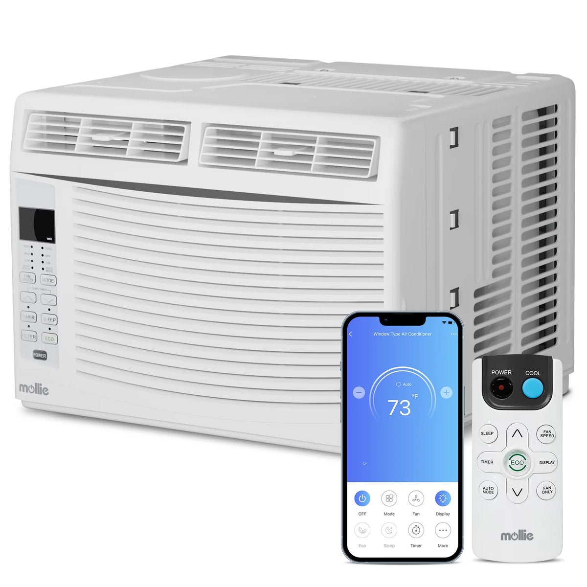 6,000 BTU Smart Window Air Conditioner with WiFi, White J3047