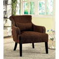 Brown Upholstered Accent Chair I329