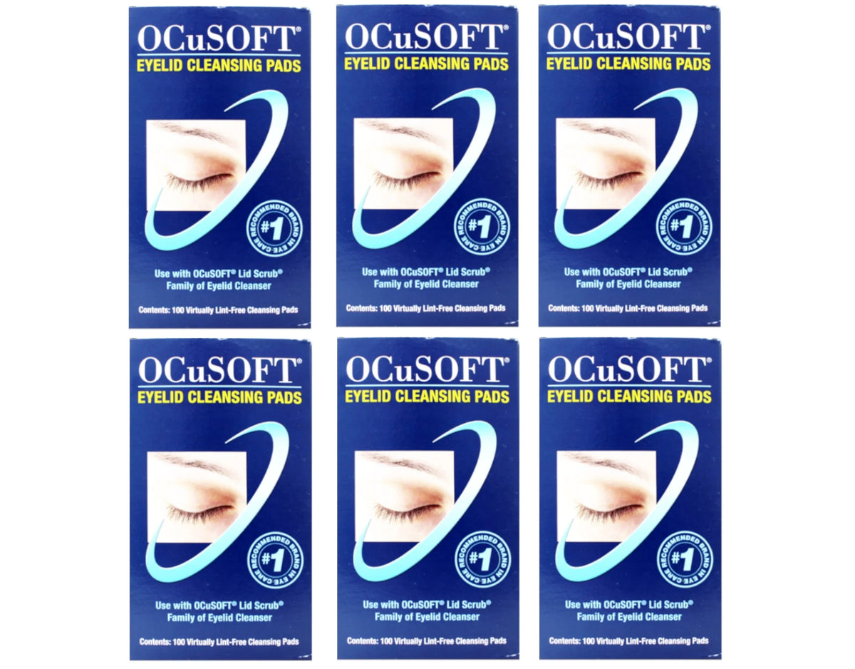 Eye Lid Cleansing Pads, 100 Ea, 6 Pack J215986