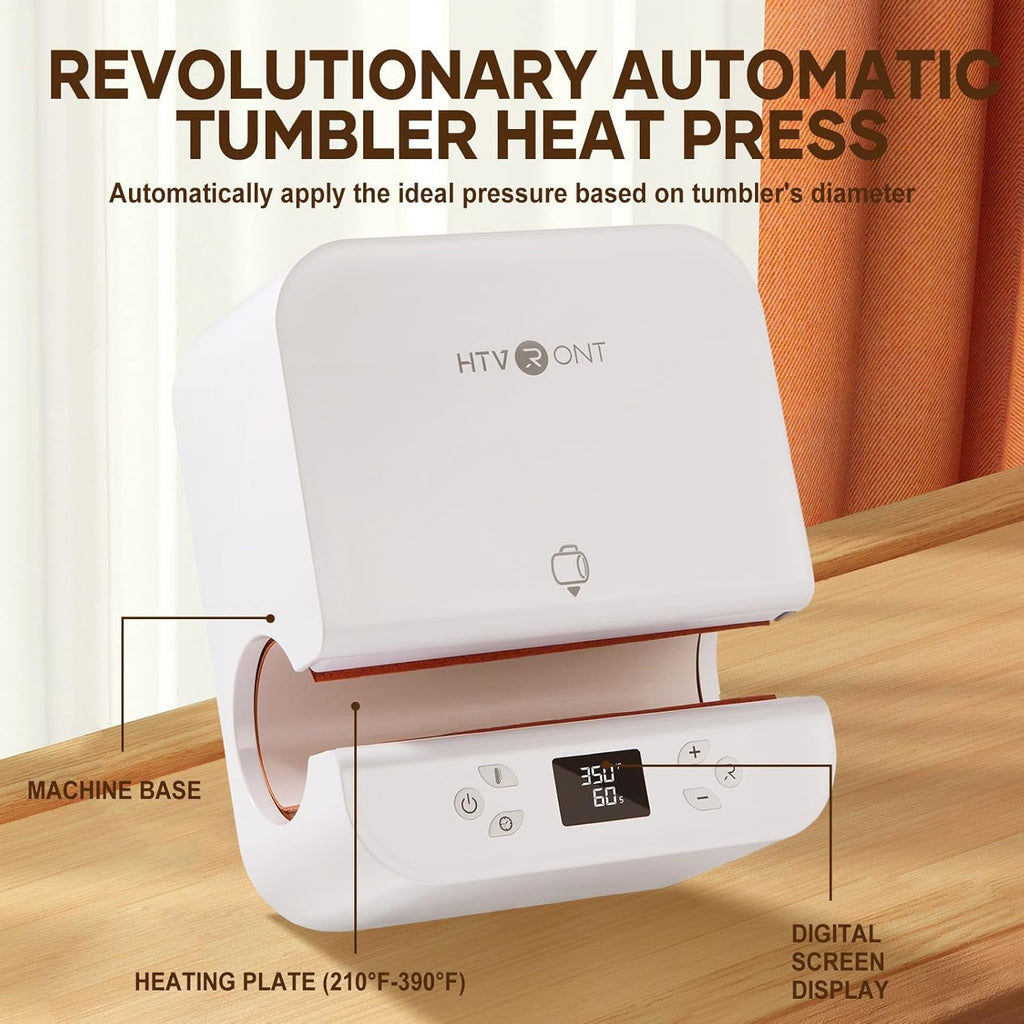 Auto Tumbler Heat Press Machine with 12pack Sublimation Mugs Blanks 11 oz E51372