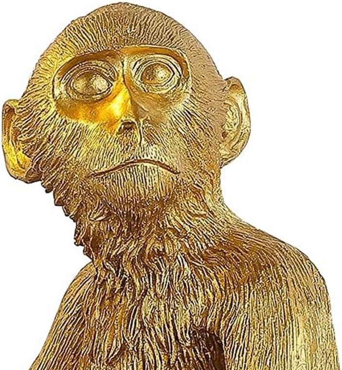 Monkey Lamp Gold Resin Sitting Lamp P7544