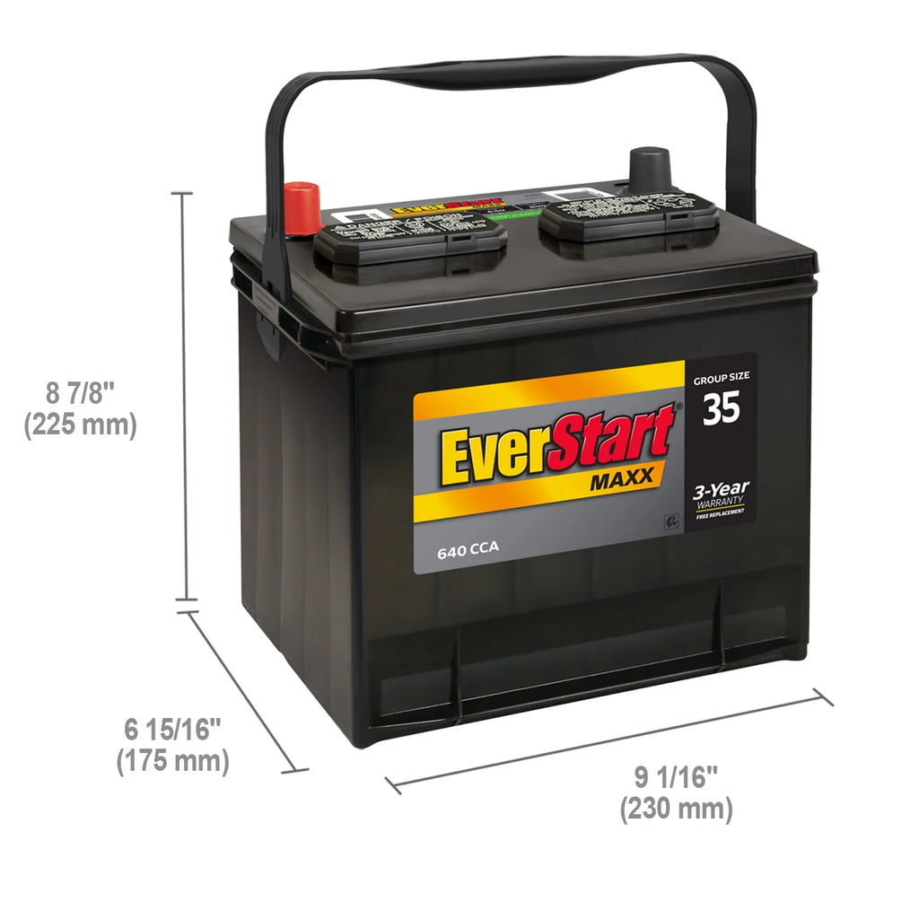 Group Size 35 12 Volt 640 CCA Lead Acid Automotive Battery F225