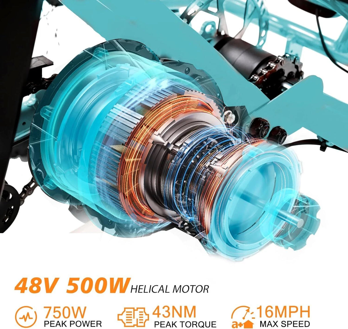 20 x4in Fat Tire Electric Tricycle 500W E-bike Z616334