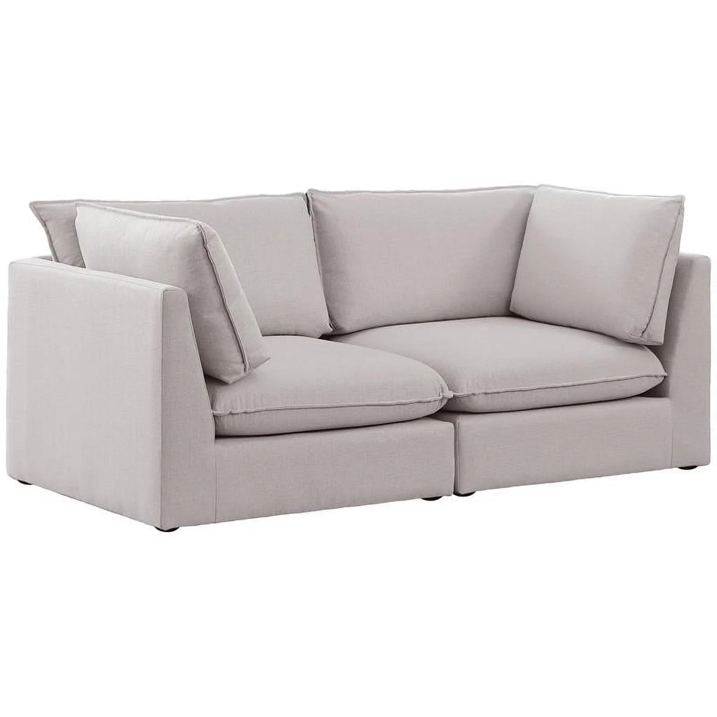Beige Linen Textured Modular Sofa Y144763