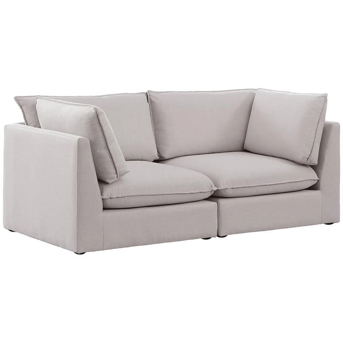 Beige Linen Textured Modular Sofa Y144763
