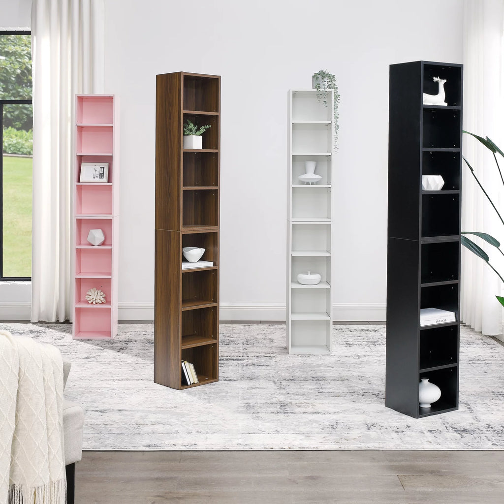8-Tier Media Tower Rack with Adjustable Shelves C474799